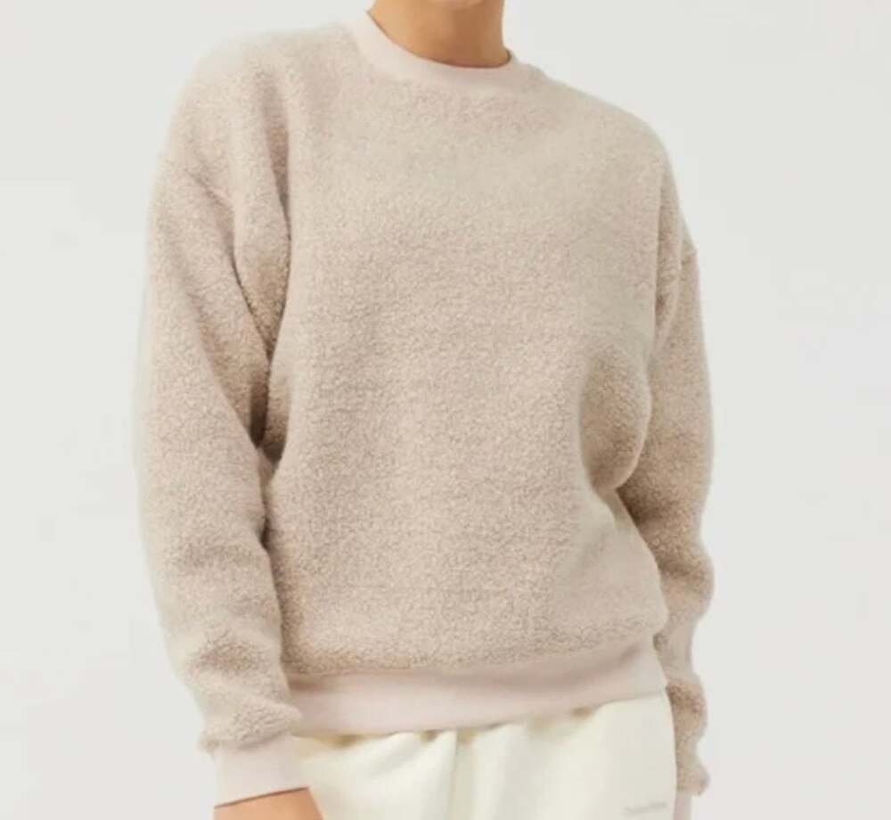 OUTDOOR VOICES MegaFleece Sweatshirt Crewneck L Sleeve Pullover Granola Beige S